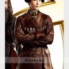 The Kings Man Polly Brown Leather Coat
