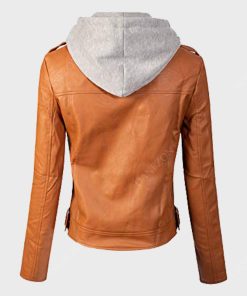 Womens Olivia Design Orange Leather Jacket