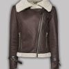Womens Squirrel Girl Shearling Leather Jacket