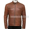 Brown Biker Mens Leather Jacket