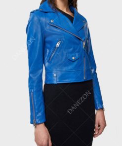 Riverdale S06 Tabitha Tate Blue Leather Jacket