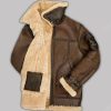 Brown Leather Shearling B3 Aviator Jacket