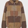 Harrington Patchwork Brown Jacket
