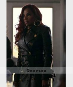 Power Book II S02 Mary J. Blige Leather Long Coat