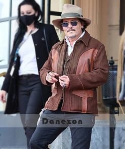 Johnny Depp Brown Leather Jacket