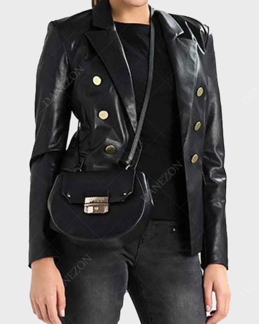 Womens Double Breasted Black Blazer