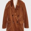 Brown Corduroy Coat for Womens