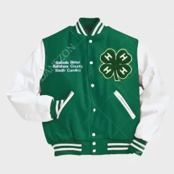 Green and White 4-H Letterman Jacket
