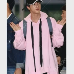 BTS Jin 2022 Pink Hoodie