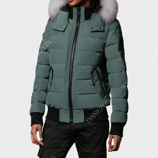 Chicago PD S09 Hailey Upton Teal Puffer Jacket