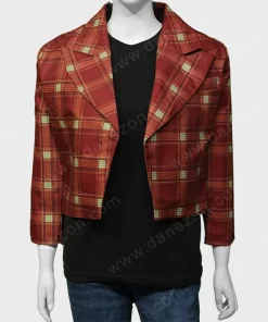 Emily Cooper Clearance Sale Red Plaid Jacket