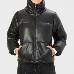 Heartland S14 Michelle Morgan Leather Puffer Jacket