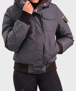 Chicago PD S09 Hailey Upton Grey Puffer Jacket