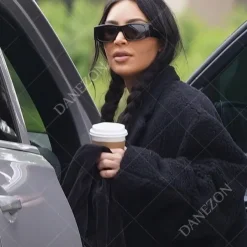 Kim Kardashian Black Trench Coat