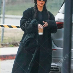 Kim Kardashian Black Coat
