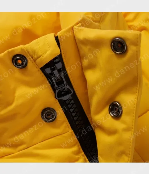 Mens Yellow Light weight Puffer Jacket