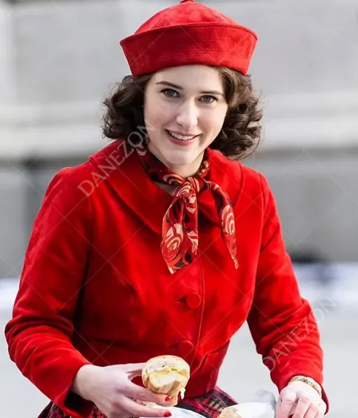 The Marvelous Mrs. Maisel S04 Rachel Brosnahan Cropped Red Jacket