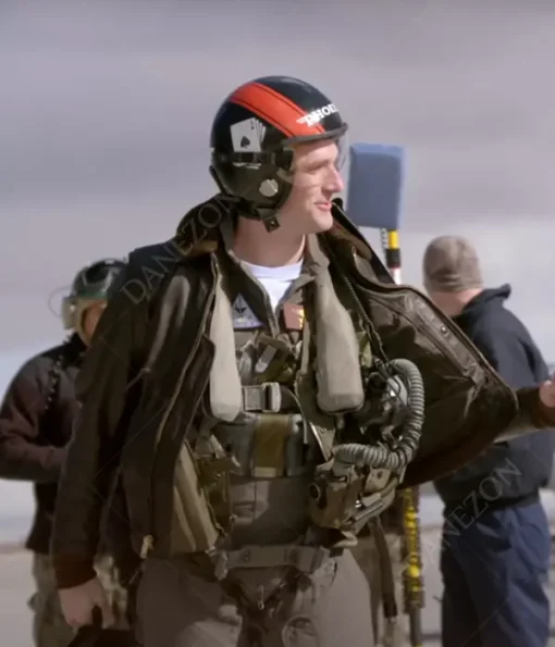 Top Gun Maverick Adm Beau Simpson Leather Jacket