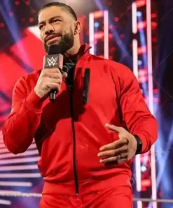 WWE Wrestlemania Roman Reigns 2022 Red Tracksuit