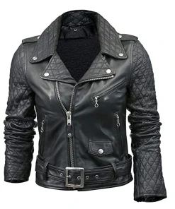 Women’s Biker Black Quilted Leather Jacket