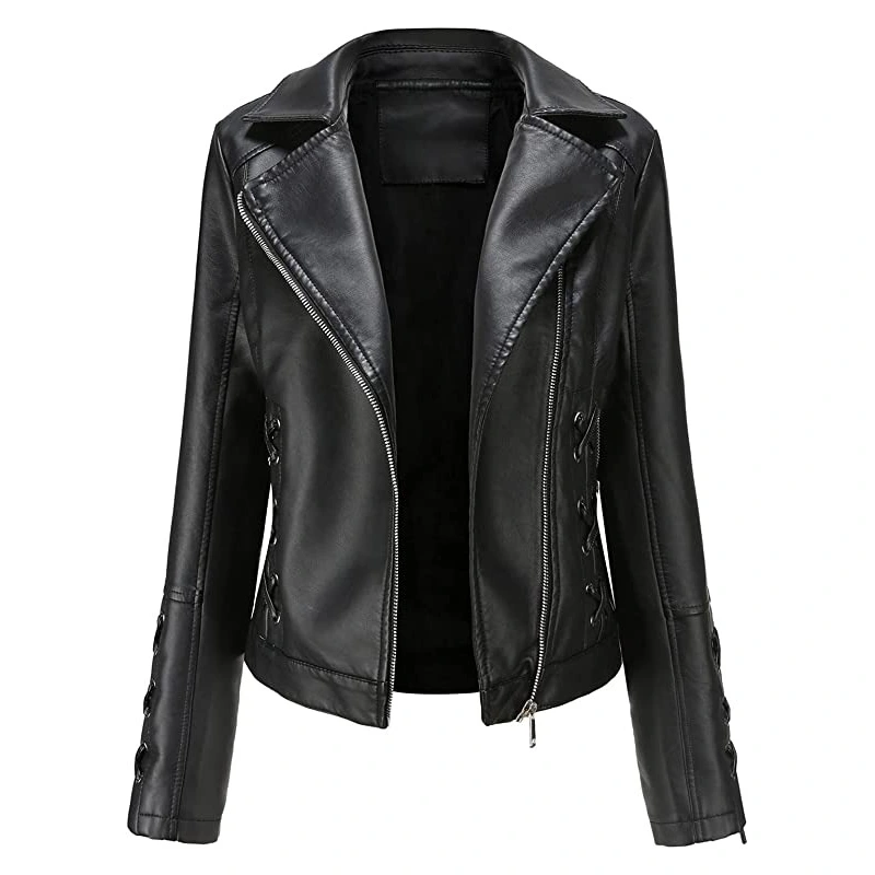 Women's Black Leather Jacket | FREE SHIPPING