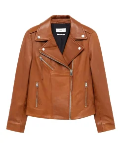 Brown Biker Leather Jacket