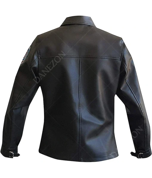 Top Gun Pilot Charlie Black Leather Jacket