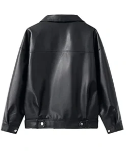 Women's Black Biker Leather Jacket