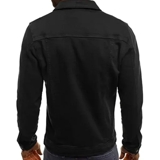 Black Denim Jacket for Mens Outfits