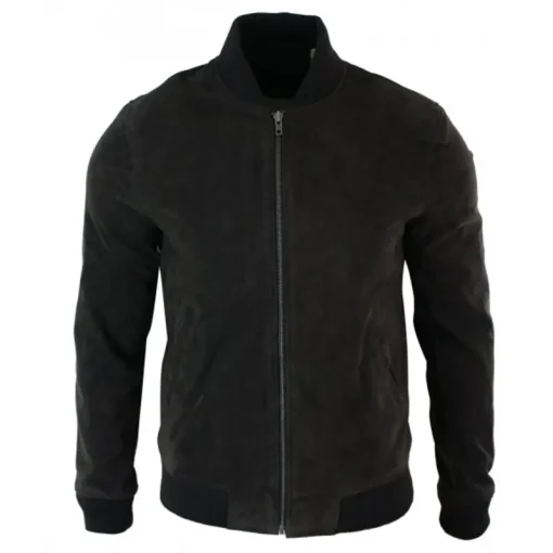 Men's Black Suede Leather Jacket | Black Suede Jacket