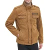 Denim Brown Jacket For Mens