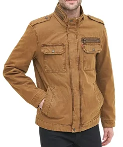 Denim Brown Jacket For Mens