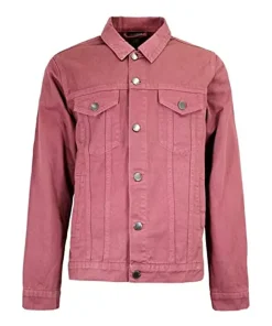 Pink Denim Jacket for mens