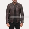 Brown Leather Jacket - Distressed Brown Jacket