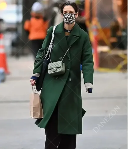 Rare Objects Katie Holmes Green Trench Coat