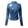 Slim-Fit Dam0age Blue Denim Jacket