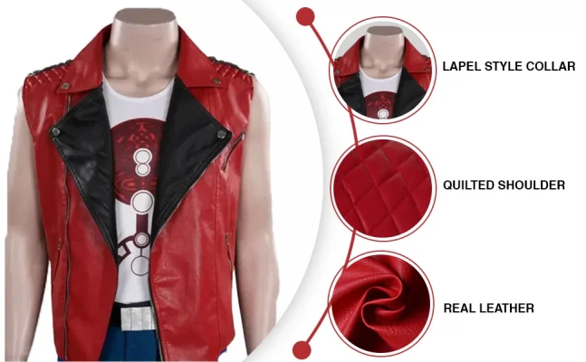 Thor 2022 Red Leather Vest