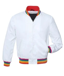 Men's White Varsity Jacket