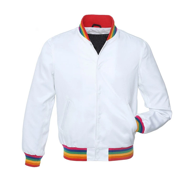 DAREZON Men's AC-Milan Off-White Varsity Jacket