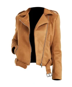 Womens Brown Suede Leather Jacket