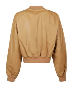 Tan Brown Bomber Leather Jacket