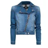 Women's Biker Blue Denim Jacket