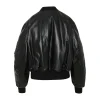 Bomber Black Leather Jacket