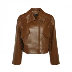 Womens Chocolate Brown Leather Jacket