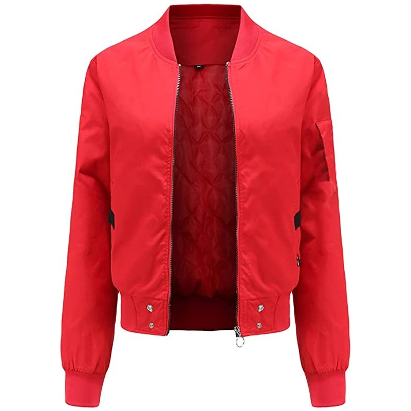 red bomber jacket