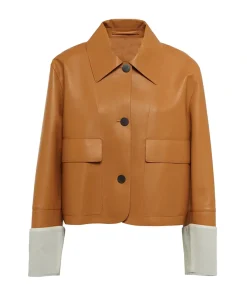 Tan Brown Leather Jacket