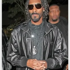 Snoop Dogg Black Leather Jacket