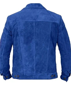 Blue Suede Leather Jacket