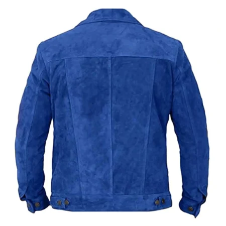 定価15万 cale Suede leather blouson メンズ ブルー Mens Blue Suede Leather Jacket - Danezon