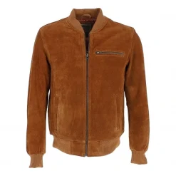 Mens Suede Leather Brown Leather Jacket